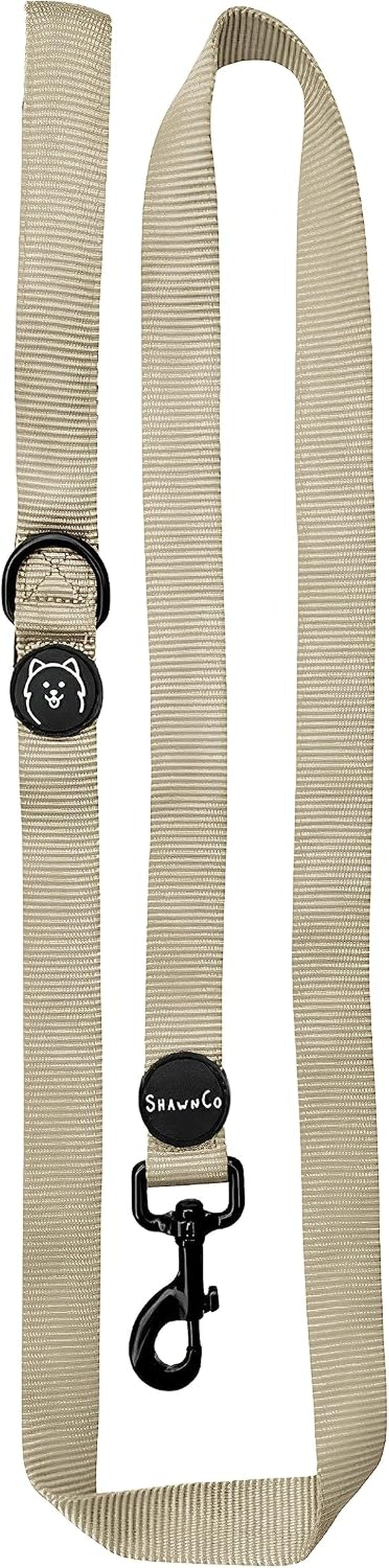 shawnco-dream-walk-dog-leash-premium-nylon-pet-leash-with-soft-neoprene-handle-for-small-medium-and-large-dogs-icy-lilac-m-l-6ft-w-2-handles