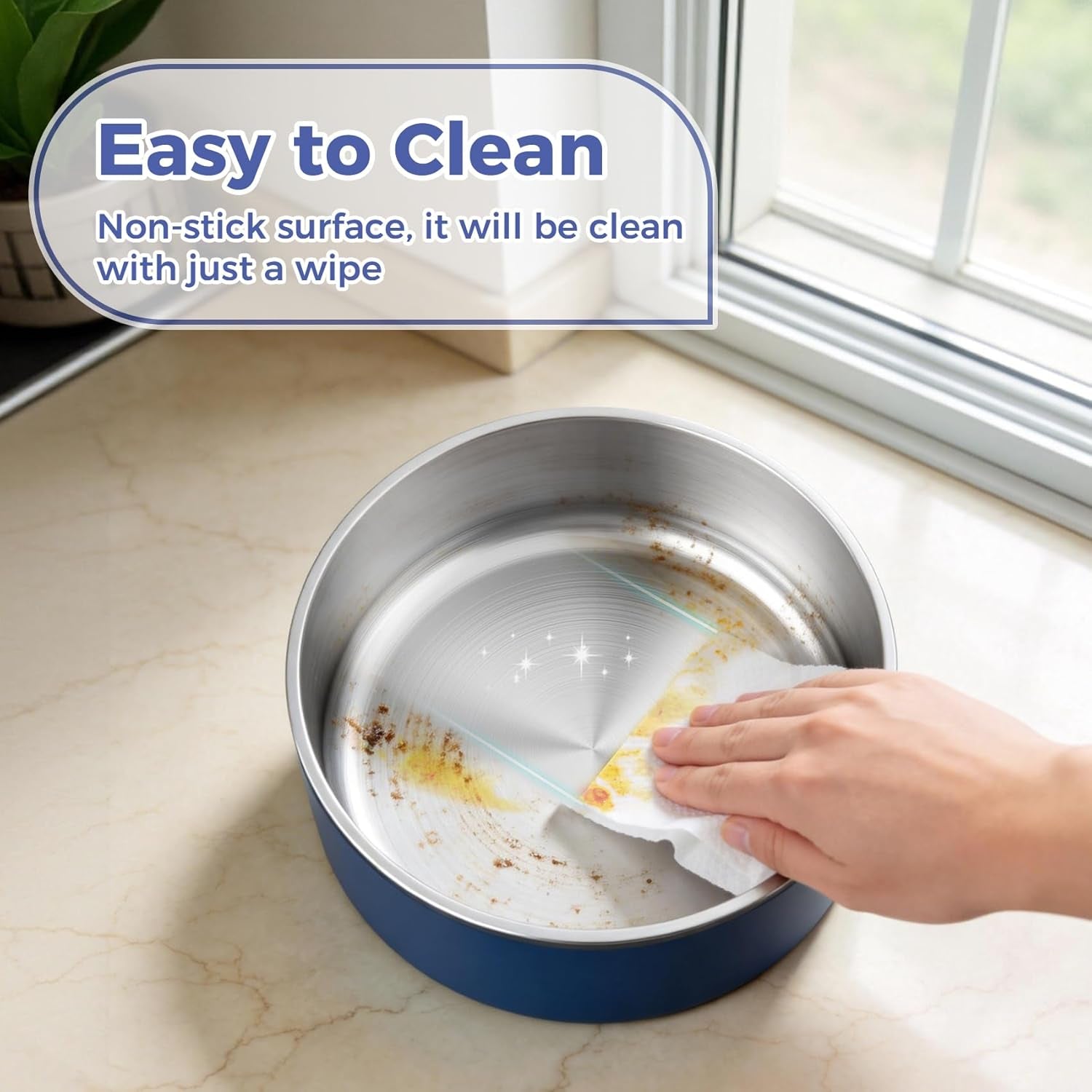 wenbokmin-dog-bowl-stainless-steel-food-and-water-bowl-40oz-blue-non-slip-quiet-bottom-easy-to-clean-dishwasher-safe