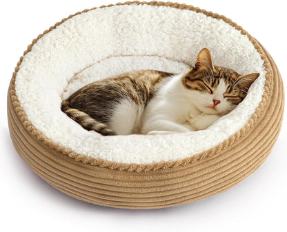 Love'S Cabin round Donut Cat and Dog Cushion Bed, 20In Bed for Cats or Small Dogs, Anti-Slip & Water-Resistant Bottom, Super Soft Durable Fabric Pet Beds, Washable Luxury Cat & Dog Bed Gray15
