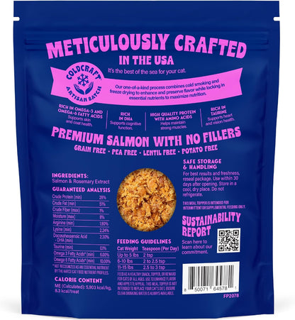 Finfare Freeze Dried Cat Food Toppers, Salmon Sprinkles, Grain Free Meal Toppers for Cats to Support Taste & Nutrition - High Protein & Omega-3S, Crafted in USA, 1.3Oz9