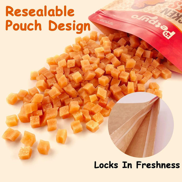Soft Chicken Treats for Dogs, Grain Free Training Rewards Snacks, High Protein Chewy Bites for Puppy and Small & Senior Dogs, 10.6 Oz6