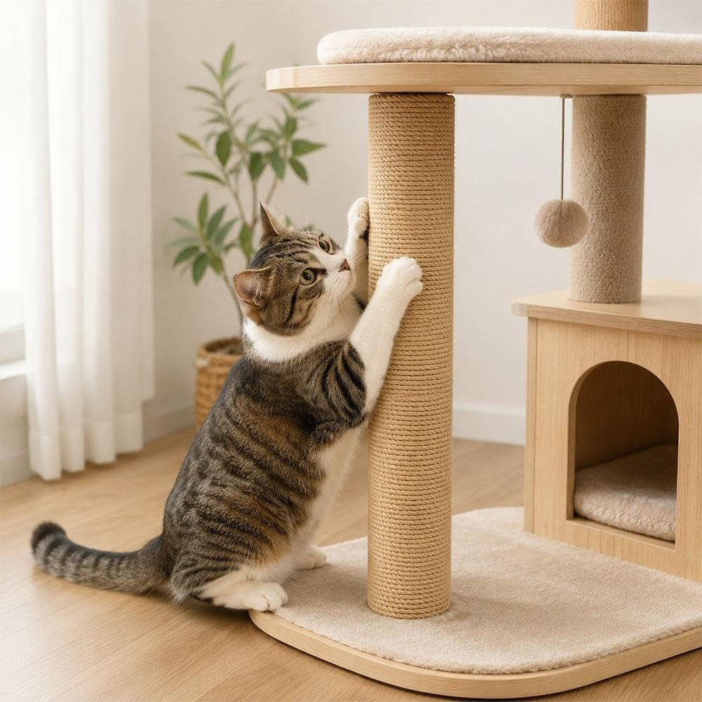 cat-scratching-post-replacement-12-2-natural-jute-spare-extension-scratch-post-with-m8-nut-connectors-easy-install-rope-scratching-posts-refill-for-diy-cat-furniture-climbing-tower-yellow