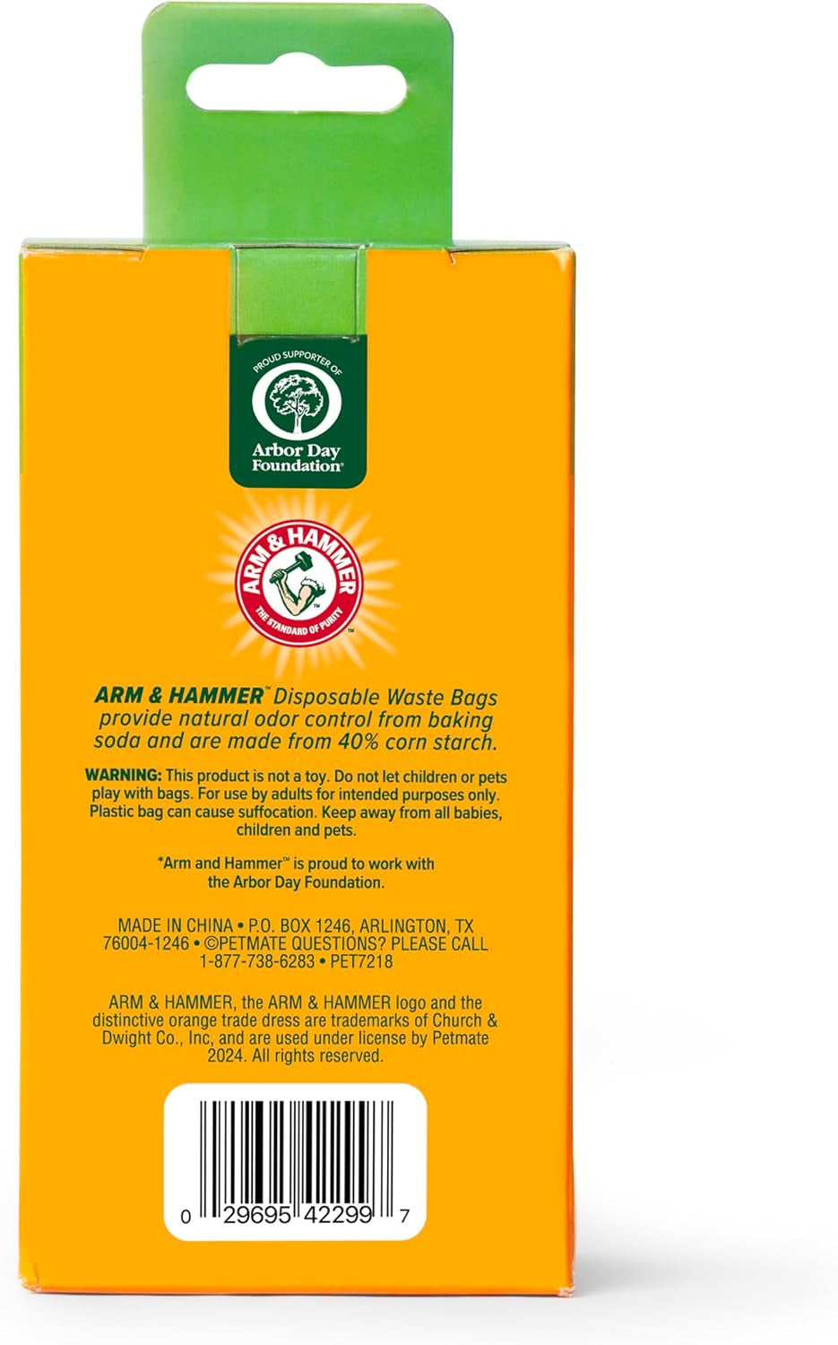 arm-hammer-dog-poop-leakproof-plant-based-120-count-waste-bags-unscented-made-from-40-corn-starch-with-activated-baking-soda-pack-of-8-green