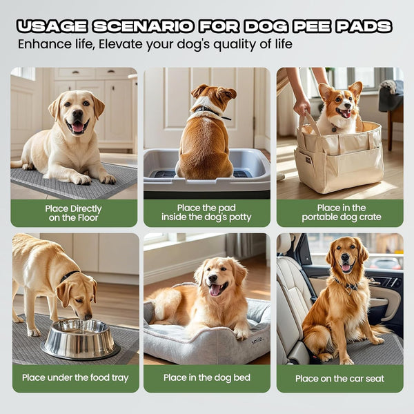 Dog Pee Pads for Dogs XXL 30"X36" 50 Count with Adhesive Tabs | Charcoal Puppy Pads Extra Large Disposable Activated Carbon Super Absorbent Full Edge-Wrapping Odor-Control Training Pads7