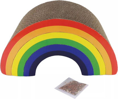 Turbo® by Coastal Rainbow Stack Cat Scratcher, Multi-Color, 12.75" L X 6.5" H X 8" W1