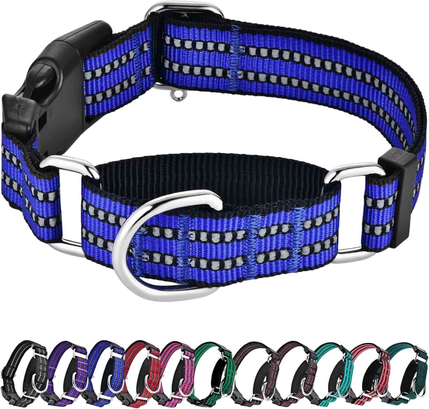 martingale-collars-for-dogs-reflective-escape-proof-training-dog-collars-with-quick-release-buckle-adjustable-no-slip-nylon-dog-collar-for-medium-pets