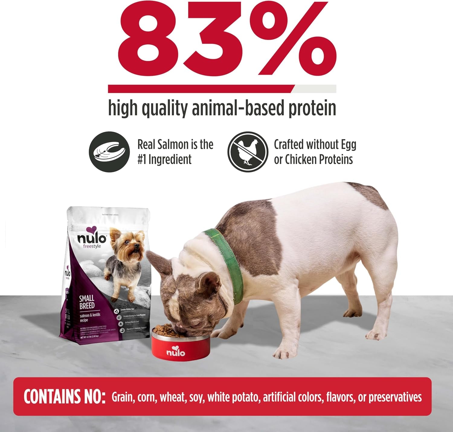 nulo-freestyle-small-breed-dog-food-dry-salmon-lentils-puppy-adult-grain-free-dog-food-natural-high-protein-smaller-sized-kibble-with-bc30-probiotic-for-healthy-digestion-support-6lb-bag