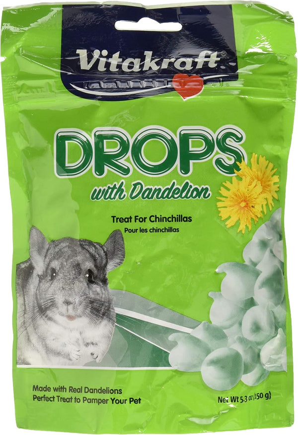 Vitakraft (2 Pack) Dandelion Drops for Chinchillas (5.3 Ounces per Pack)1