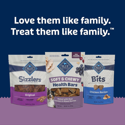 Blue Buffalo Soft & Chewy Health Bars, Baked with Real Chicken & Mixed Berries, Natural Dog Treats Enhanced with Vitamins and Minerals, 9 Oz. Bag9