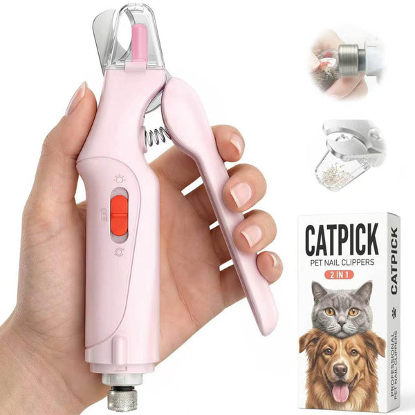 CATPICK 2-In-1 Cat Nail Clippers & Dog Nail Clippers Trimmers for Large Medium Small Dogs Cats Claw Trimmer Quick Sensor and Safety Guard USB Rechargeable with 2 LED Lights Dogs Nail Trimmer12