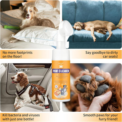 Paw Cleaner for Dogs and Cats,Magic Foam - Clean Paws No-Rinse Foaming Cleanser-Dry Shampoo, Foot Cleaner Brush - with Rose Extract, Odor Control Wash - Good for Puppy5