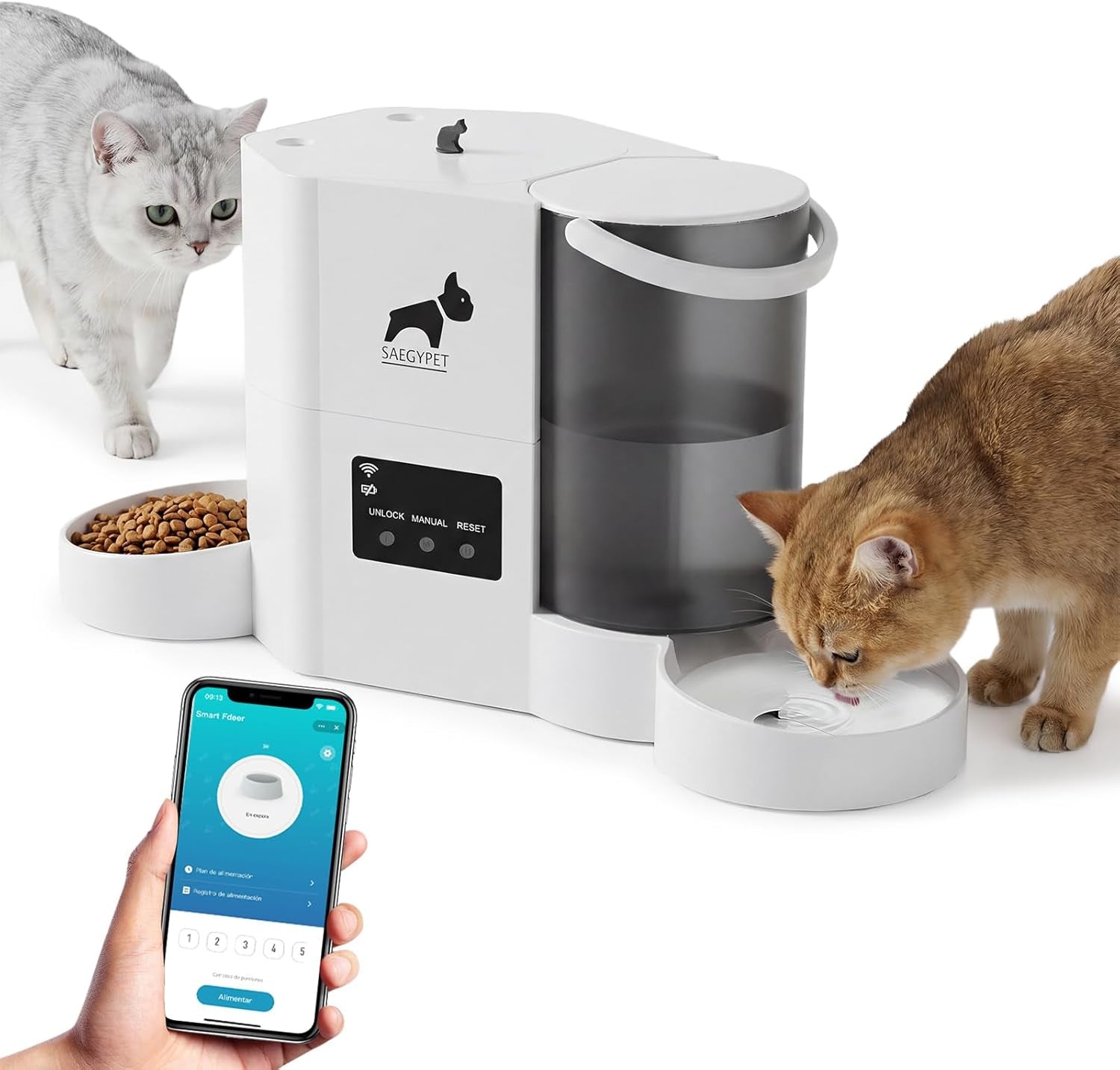 automatic-cat-feeder-2-in-1-cat-feeder-and-gravity-fed-water-system-3l-food-tank-2l-water-tank-for-supports-5g-2-4ghz-dual-band-wifi-app-remote-control-up-to-10-timed-feedings-per-day