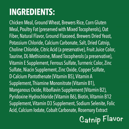 Greenies Feline Adult Natural Dental Care Cat Treats Bundle- Oven Roasted Chicken, Savory Salmon and Catnip Flavors, 4.6 Oz. Pouches5