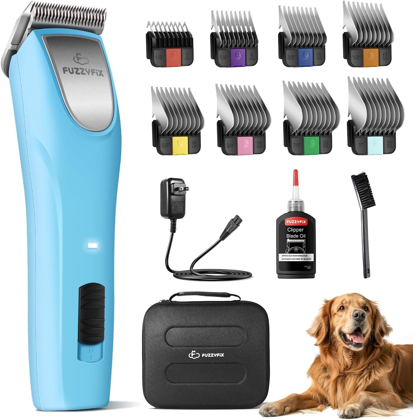 professional-dog-clippers-for-grooming-thick-curly-matted-coats-detachable-a5-blade-metal-guide-combs-kit-for-horse-animal-breeds-low-noise-cordless-pet-hair-trimmer-with-2-speed-bluewave