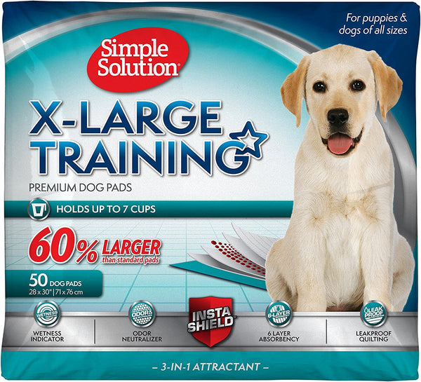 Simple Solution XL Pee Pads for Dogs, Leak Proof Dog Pads, 28X30, 100 Count | Dog Training Pads, Puppy Potty Training, Housebreaking, Disposable Pee Pads, Floor Protection, Indoor Potty, Puppy Essentials1