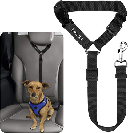 Adjustable Pet Seat Belt Restraint for Dogs and Cats - Vehicle Headrest Safety Harness (1 Pack)1