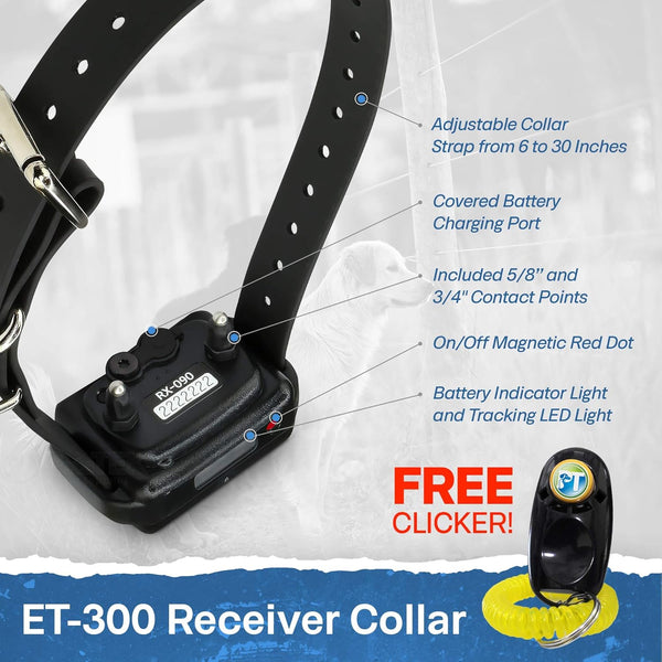 Educator ET-300 Mini E Collar for Dog Training with Remote - 1/2 Mile Range, Waterproof, 100 Blunt Stimulation Levels, Tone or Vibration Mode, Night Light Tracking for Small, Medium & Large Dogs5