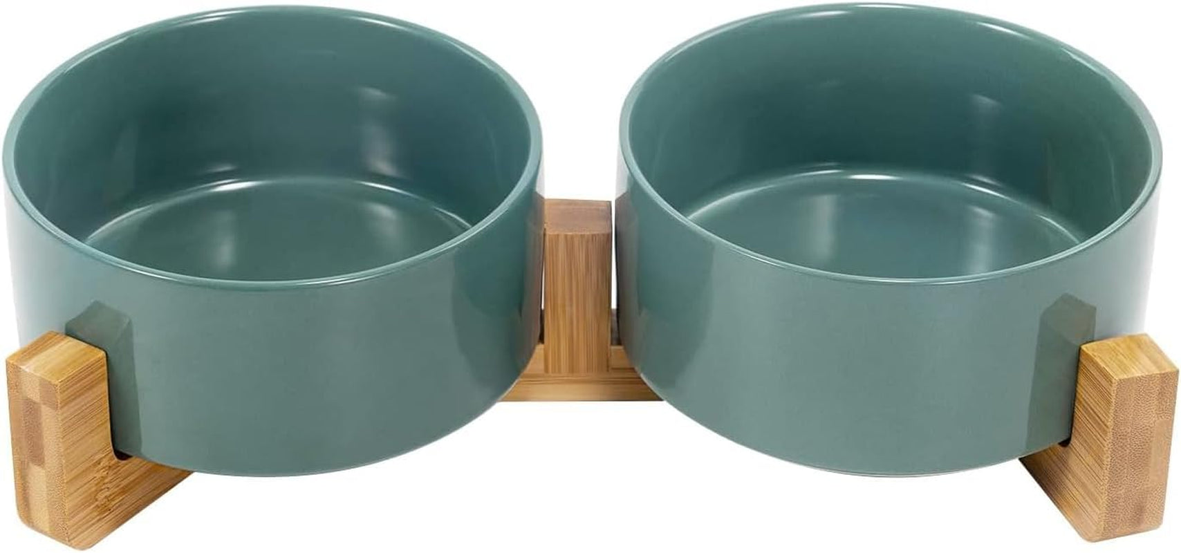 spunkyjunky-ceramic-dog-and-cat-bowl-with-wood-stand-non-slip-matte-glaze-weighted-food-water-set-for-cats-small-dogs-13-5oz