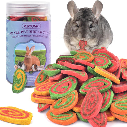 KATUMO Rabbit Toys, 220G / 7.7Oz Rabbit Treats Bunny Chews Guinea Pig Molar Treats for Bunny, Hamster, Chinchilla, Gerbil, Other Small Rodents1