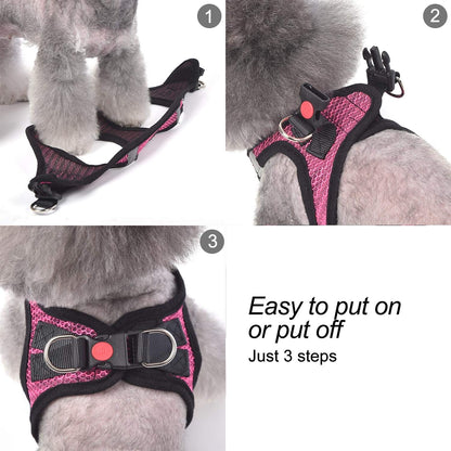 Dog Harness Step-In Breathable Puppy Cat Dog Vest Harnesses for Small Medium Dogs5
