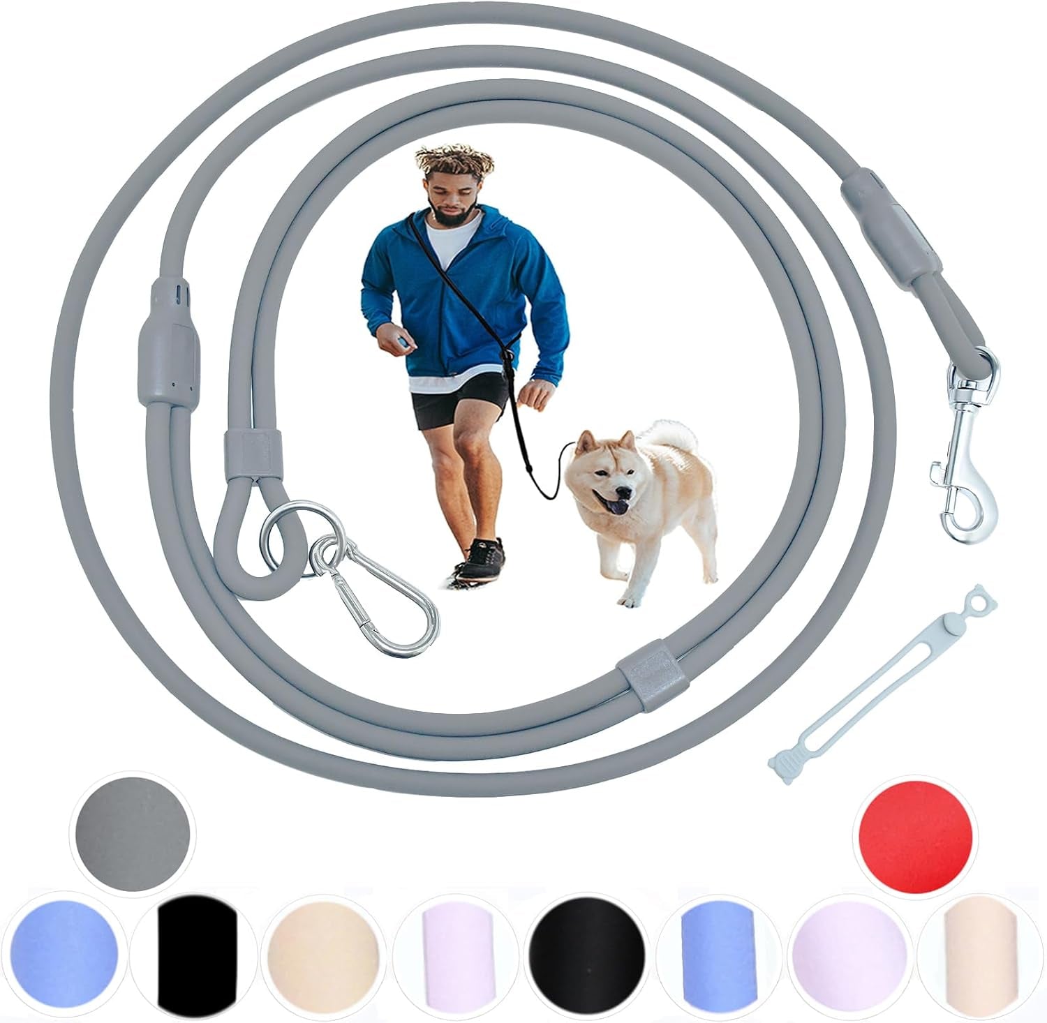 9-in-1-hands-free-dog-leash-crossbody-waist-blue-small-dogs-adjustable-waterproof-no-pull-dog-collar-harness-leash-set-heavy-duty-slip-lead-fits-8-120lbs