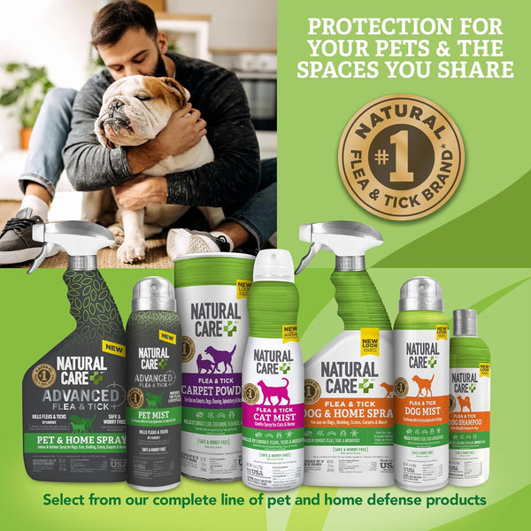 Natural Care Flea & Tick Spray for Dogs, Flea & Tick Treatment, 14Oz | Dog Tick & Flea Treatment, Pest Control, Certified Oils, Repels Fleas, Repels Ticks, Easy Spray Application, Pet Care5