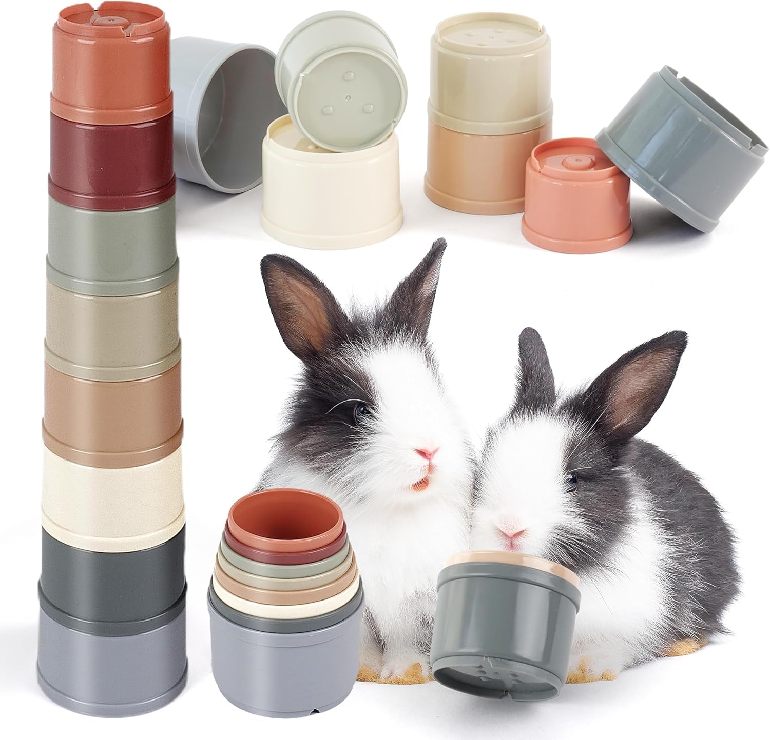 hiimalex-8-pcs-bunny-toys-stacking-cups-for-rabbit-foraging-and-play-bunny-essential-toys-safe-plastic-accessories-for-small-animals-rabbits
