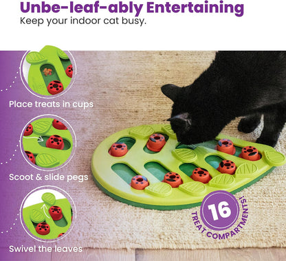 Catstages Nina Ottosson Buggin’ Out Puzzle & Play Cat Puzzle Feeder – Interactive Treat Game for Indoor Cats, Level 2 Slow Feeder Enrichment Toy, 13.9" X 11.5"3