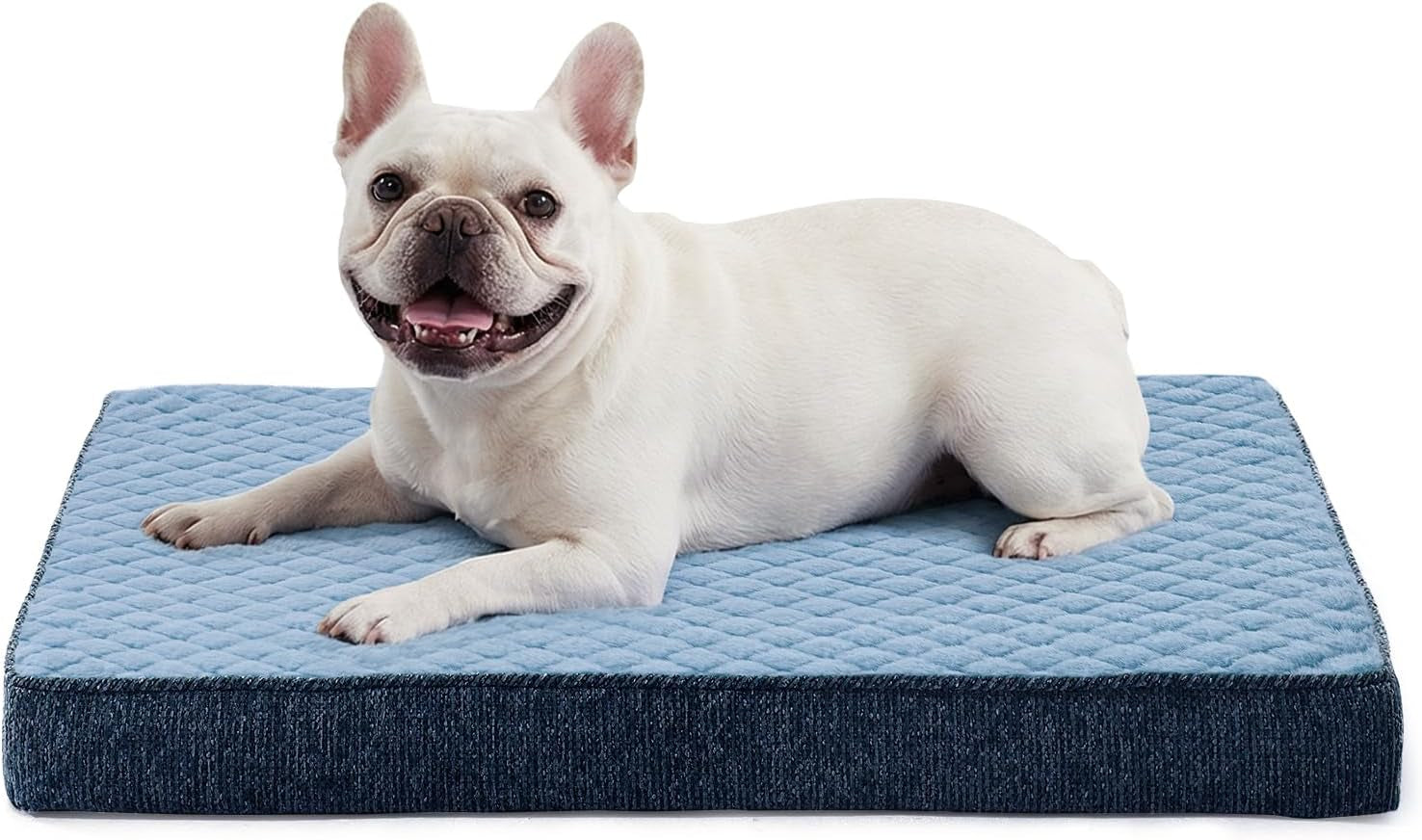 joejoy-orthopedic-xl-dog-bed-for-large-dogs-waterproof-dog-bed-for-crate-with-washable-removable-cover-extra-thick-egg-crate-memory-foam-pet-beds-grey-41x27