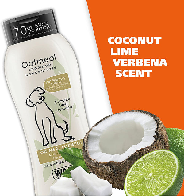 Wahl USA Dry Skin & Itch Relief Pet Shampoo for Dogs – Oatmeal Formula with Coconut Lime Verbena Scent & Pet Friendly Formula, 24 Oz - Model 820004A | Oatmeal Formula Moisturizes Skin & Provides Itch Relief for Sensitive Skin Dogs, Pet Friendly Formula - Model 820004A8