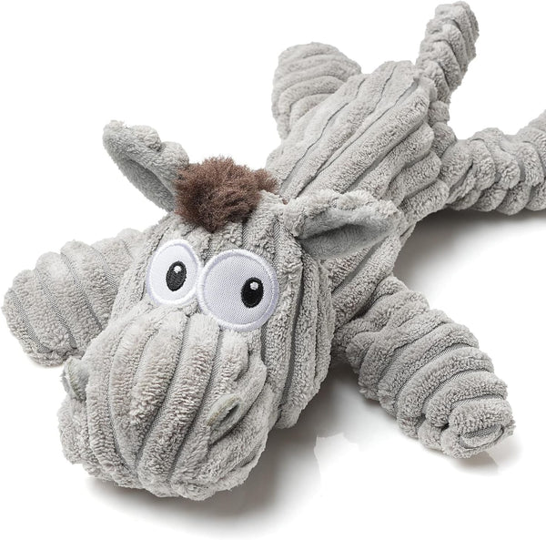 Sedioso Dog Toy, Large Dog Squeaky Toys, Stuffed Animal Dog Plush Toy for Puppy, Small, Middle, Large Dogs (Donkey(Grey))13