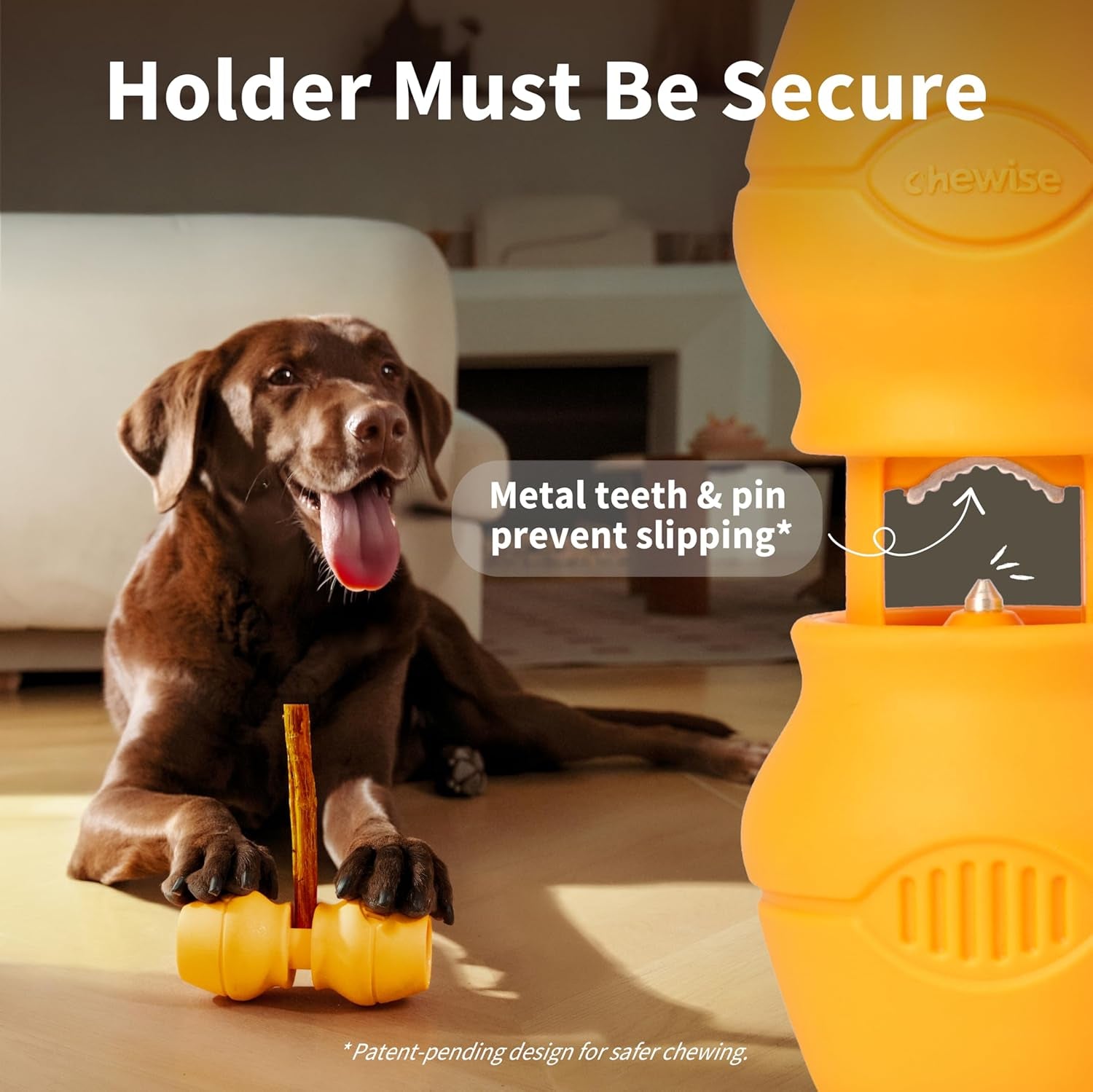 petclan-chewise-bully-stick-holder-for-dogs-metal-teeth-dog-chew-holder-prevents-choking-fits-most-dogs-bully-sticks-most-chews-metal-teeth-grip-to-the-last-inch-bpa-free-dishwasher-safe