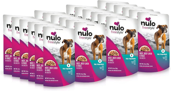 Nulo Freestyle Variety Flavor Real Meat Grain-Free Premium Puppy & Dog Food Topper, 2.8 Ounce (Pack of 6)18