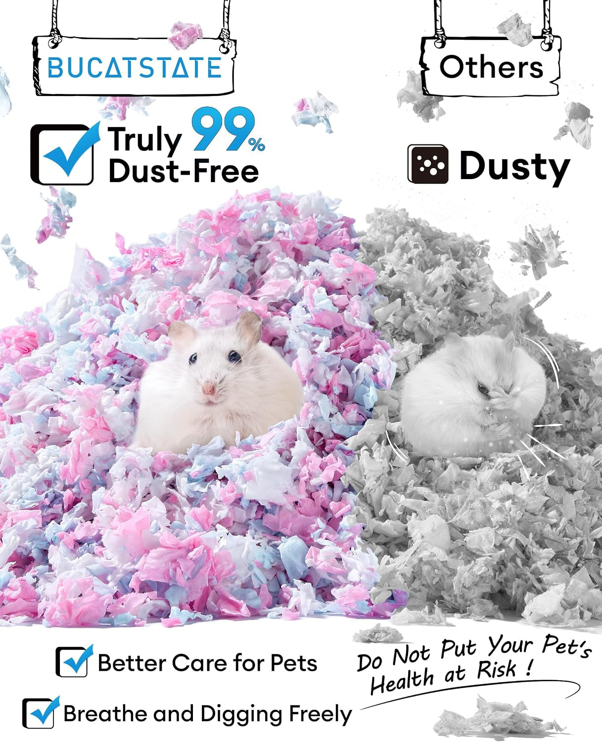 bucatstate-hamster-bedding-15l-truly-99-dust-free-small-animal-paper-bedding-odor-control-cozy-hamster-litter-for-rabbit-rat-syrian-dwarf-hamsters-gerbils-harvest-sunset
