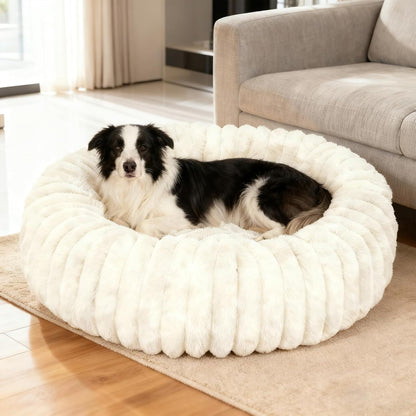 Washable Small Cat Dog Bed,Puppy Bed Cat Beds for Indoor Cats(Grey,S) | Calming anti Anxiety round Donut Dog Bed,Cute Fluffy Puppy Dogs Beds for Small Dogs, Anti-Slip Comfort Pet Bed12