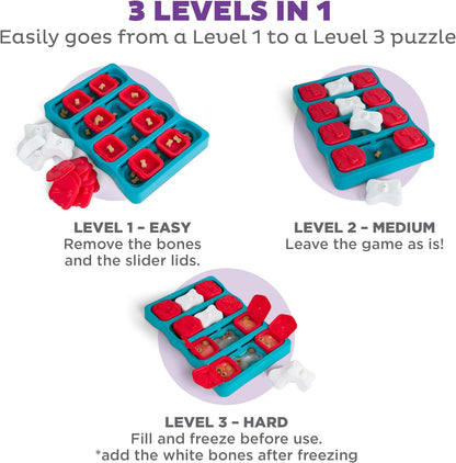 Outward Hound by Nina Ottosson Dog Brick – Interactive Treat Puzzle Enrichment Toy, Level 2 Intermediate4