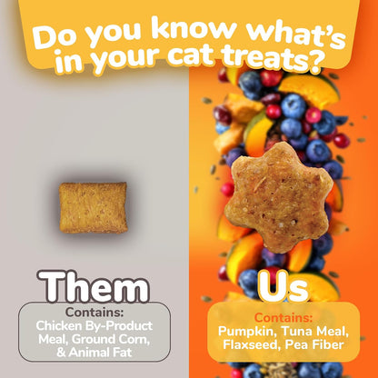 Fruitables Cat Bundle: Salmon & Cranberry + Tuna & Pumpkin - 2.5 Oz Each, Low Calorie, Real Ingredients, Superfoods5