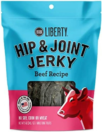 BIXBI Liberty Functional Healthy Hip and Joint Dog Jerky Treats, Beef Recipe, 5 Ounce1