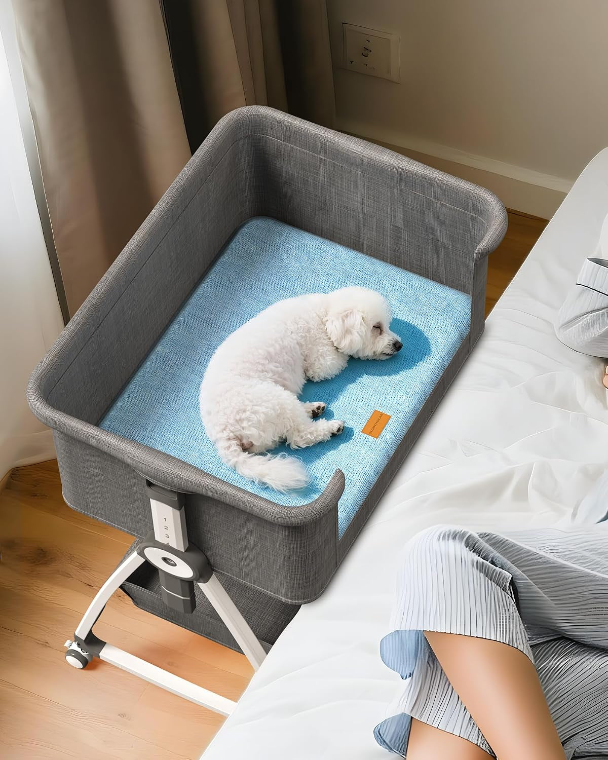 bedside-dog-bed-6-height-adjustable-pet-bassinet-for-medium-large-dogs-pet-couch-with-sides-elevated-bed-extension-for-humans-removable-washable-cover-dog-couch-with-wheels-30x21