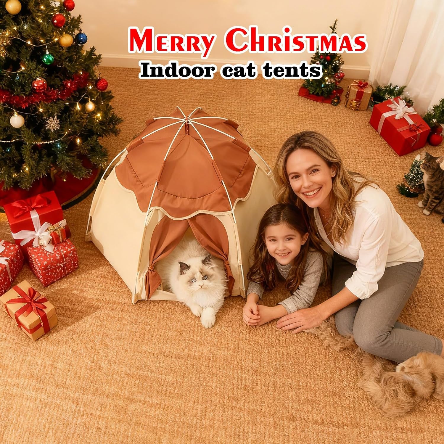gigreinc-cat-tent-for-indoor-indoor-dog-house-kitten-tent-suitable-for-samll-dogs-pet-cute-cave-nest-dog-housesbeige-medium