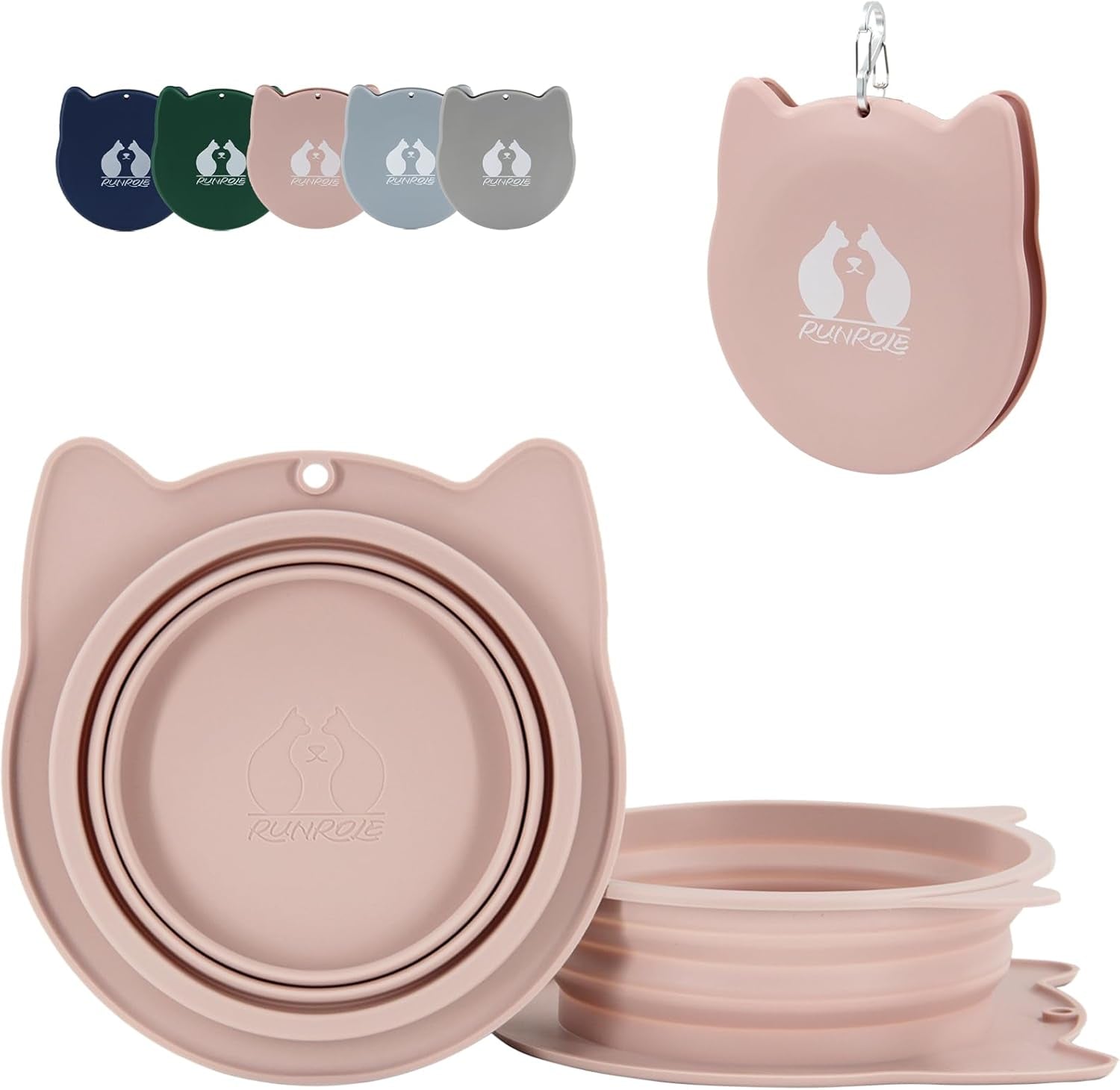 runrole-2-in-1-collapsible-dog-travel-water-bowls-portable-pet-cat-bowl-slot-together-use-separately-bpa-free-silicone-feeding-watering-foldable-travel-bowls-pet-travel-food-dishes-20oz-27oz