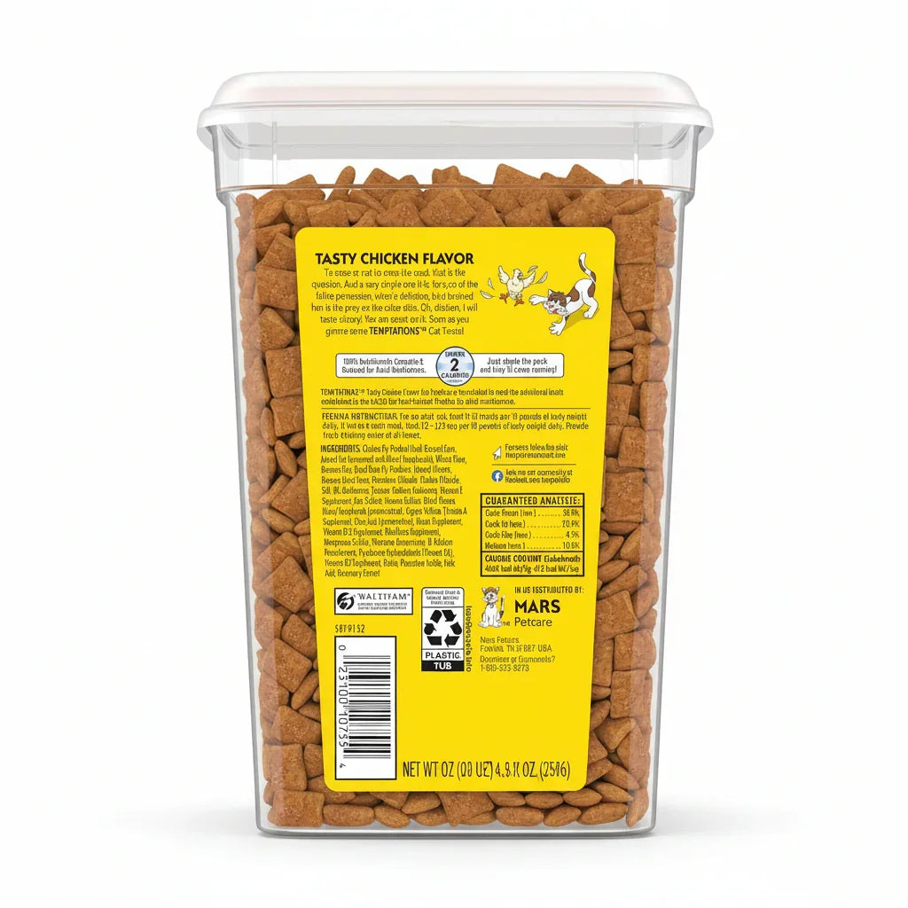 tasty-chicken-flavor-cat-treats-in-clear-container-with-yellow-label-ideal-for-daily-pet-care-and-grooming-routines