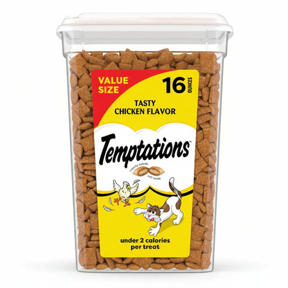 Temptations Tasty Chicken Flavor Cat Treats, 16 oz Value Size, Crunchy Outside Soft Inside1