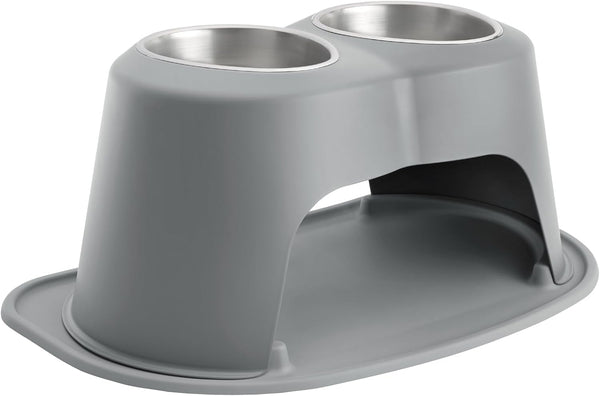 Weathertech Double High Pet Feeding System - Elevated Dog/Cat Bowls - 8 Inch High Dark Grey (DHC3208DGDG)20