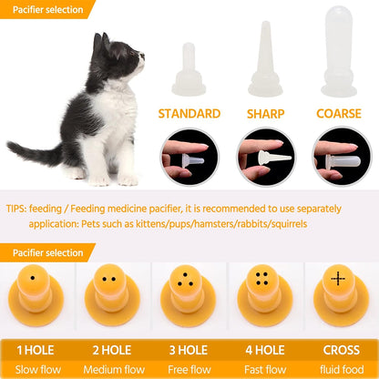 Puppy Kitten Bottle for Nursing, Newborn Baby Dog Cat Rabbit Feeding Feeder4