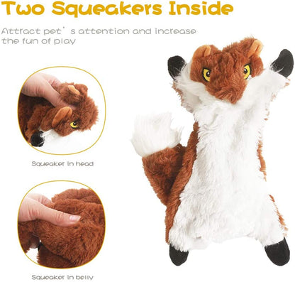 Dog Squeak Toys, No Stuffing Plush Dogs Chew Toy Bundle for Small Medium Large Breed Chewer Tough Durable Squeaky Pet Fetch Puppy Teething Chewing Interactive to Keep Them Busy Best Birthday Gift4