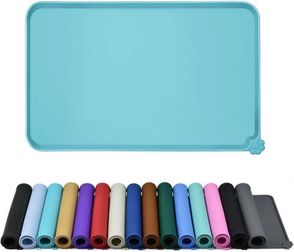 Reopet Silicone Pet Feeding Mat - Waterproof & Non-Slip Dog Cat Placemat | High Raised Edges Prevent Food & Water Spills to Protect Floors, Easy to Clean, Fit for Dog Cat Bowls32