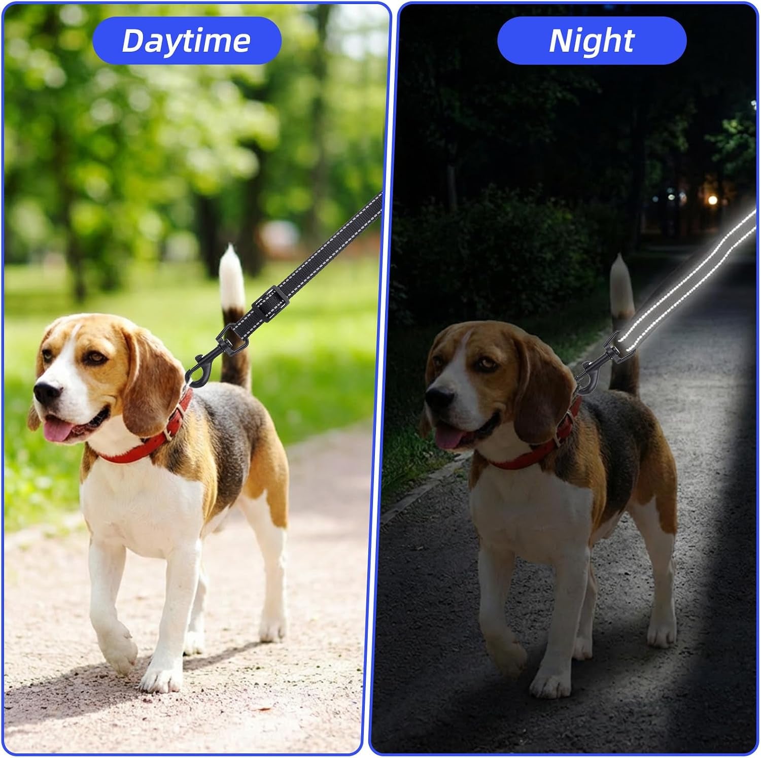 2pcs-reflective-nylon-dog-collar-clips-double-ended-backup-small-medium-dog-collar-safety-clasp-clip-adjustable-harness-connector-for-pet-puppies-black
