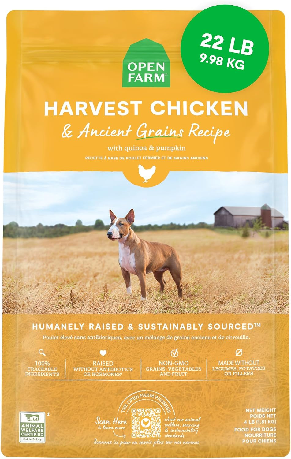 open-farm-ancient-grains-dry-dog-food-wild-caught-salmon-kibble-22lb-bag-all-life-stages-all-breed-sizes-protein-rich-nutrient-dense-100-traceable-ingredients-non-gmo-fruits-veggies