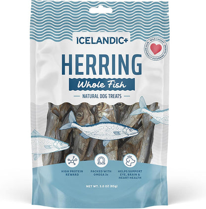 Icelandic+ Whole Fish Herring - 3Oz Wild-Caught Air-Dried Dog Treats1